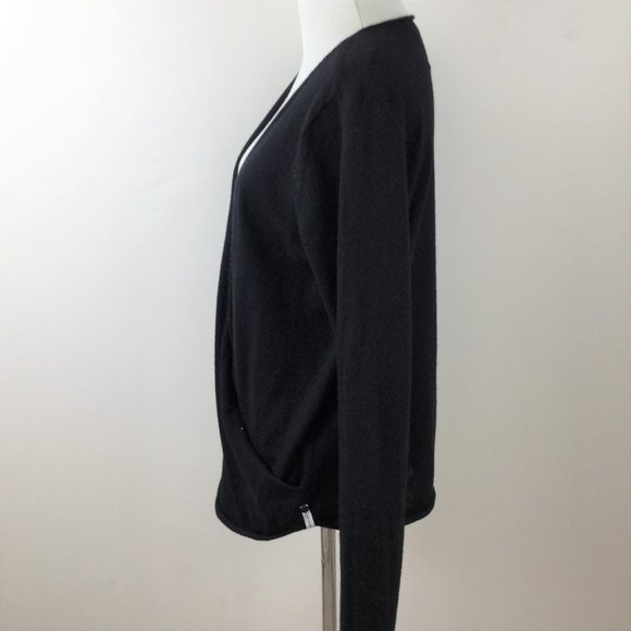 One by One Teaspoon Black Wrap Merino Wool Blouse s - Picture 6 of 11